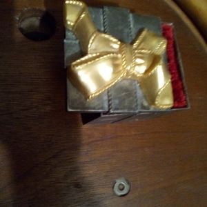 Sterling Silver Jewery box with golden box